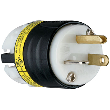 Pass And Seymour Straight Blade Ground Continuity Monitoring Plug 3-Way 20A 125V Brown And White (PS5366XGCM)