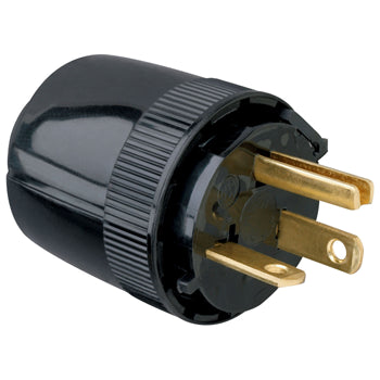 Pass And Seymour Straight Blade Plug 3-Way 20A 125V Dead Front (5765BK)