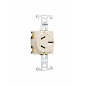 Pass And Seymour Straight Blade Receptacle Single 20A 125/250V Ivory (6810I)