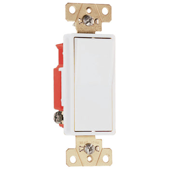 Pass And Seymour Switch Decorator 1P 20A 120/277V Grounded White (2621W)