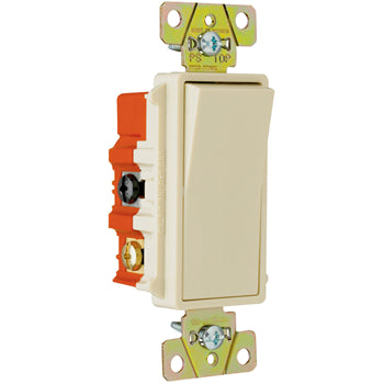 Pass And Seymour Switch Decorator 2P 20A 120/277V Grounded Ivory (2622I)