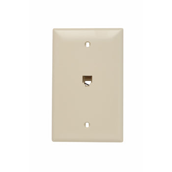 Pass And Seymour Telephone 4 Conductor 1-Gang Thermoplastic Plate Ivory (TPTE1I)