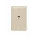 Pass And Seymour Telephone 4 Conductor 1-Gang Thermoplastic Plate Ivory (TPTE1I)