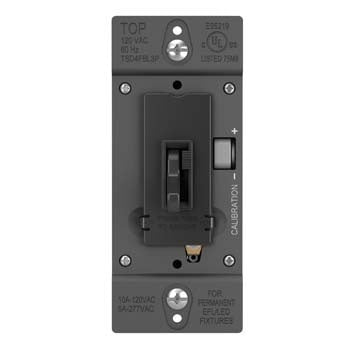Pass And Seymour Toggle Slide Dimmer 0-10V Fluorescent /LED Black (TSD4FBL3PBK)