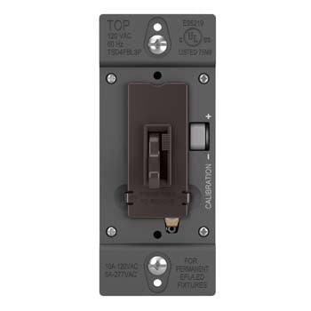 Pass And Seymour Toggle Slide Dimmer 0-10V Fluorescent /LED Brown (TSD4FBL3P)