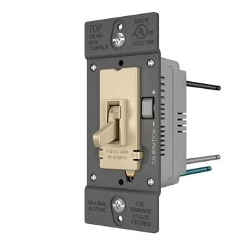 Pass And Seymour Toggle Slide Dimmer 0-10V Fluorescent /LED Ivory (TSD4FBL3PI)