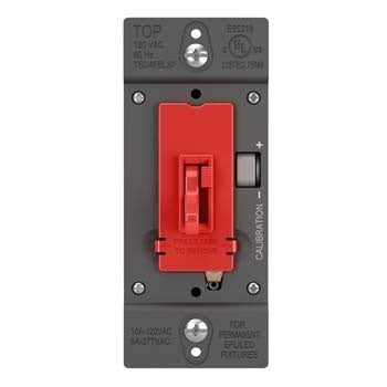 Pass And Seymour Toggle Slide Dimmer 0-10V Fluorescent /LED Red (TSD4FBL3PRED)