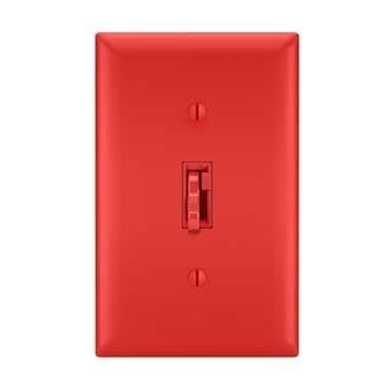 Pass And Seymour Toggle Slide Dimmer Compact Fluorescent /LED Single Pole/3-Way 250W Red SSL7A (TSDSSL7APRED)