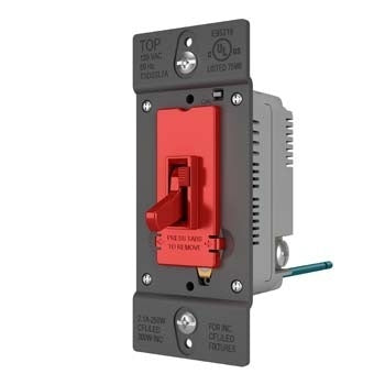 Pass And Seymour Toggle Slide Dimmer Compact Fluorescent /LED Single Pole/3-Way 250W Red SSL7A (TSDSSL7APRED)