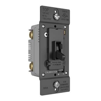 Pass And Seymour Toggle Slide Dimmer Low Voltage Single Pole/3-Way 700Va Black (TSDLV703PBK)