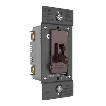 Pass And Seymour Toggle Slide Dimmer Low Voltage Single Pole/3-Way 700Va Brown (TSDLV703P)