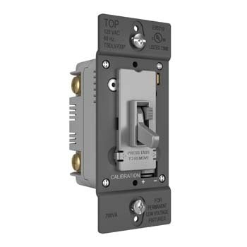 Pass And Seymour Toggle Slide Dimmer Low Voltage Single Pole/3-Way 700Va Gray (TSDLV703PGRY)