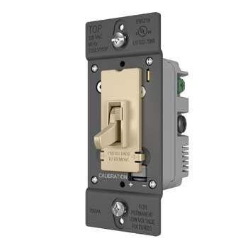 Pass And Seymour Toggle Slide Dimmer Low Voltage Single Pole/3-Way 700Va Ivory (TSDLV703PI)