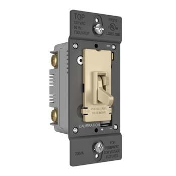 Pass And Seymour Toggle Slide Dimmer Low Voltage Single Pole/3-Way 700Va Ivory (TSDLV703PI)