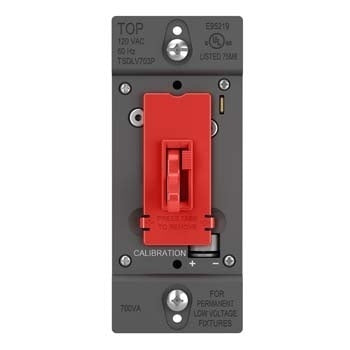Pass And Seymour Toggle Slide Dimmer Low Voltage Single Pole/3-Way 700Va Red (TSDLV703PRED)