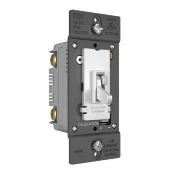 Pass And Seymour Toggle Slide Dimmer Low Voltage Single Pole/3-Way 700Va White (TSDLV703PW)
