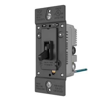 Pass And Seymour Toggle Slide Dimmer Tru Universal Single Pole/3-Way 450W Black (TSD703PTUBK)