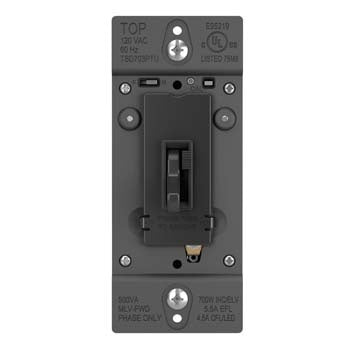 Pass And Seymour Toggle Slide Dimmer Tru Universal Single Pole/3-Way 450W Black (TSD703PTUBK)