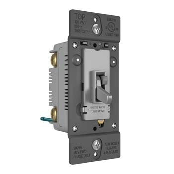 Pass And Seymour Toggle Slide Dimmer Tru Universal Single Pole/3-Way 450W Gray (TSD703PTUGRY)