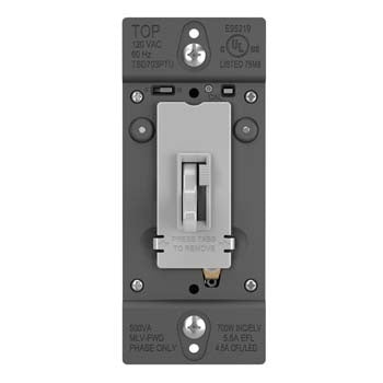 Pass And Seymour Toggle Slide Dimmer Tru Universal Single Pole/3-Way 450W Gray (TSD703PTUGRY)