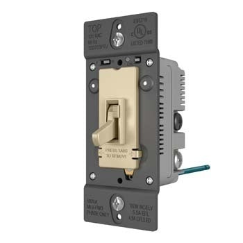 Pass And Seymour Toggle Slide Dimmer Tru Universal Single Pole/3-Way 450W Ivory (TSD703PTUI)