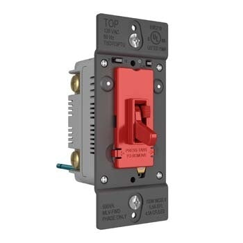 Pass And Seymour Toggle Slide Dimmer Tru Universal Single Pole/3-Way 450W Red (TSD703PTURED)