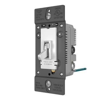 Pass And Seymour Toggle Slide Dimmer Tru Universal Single Pole/3-Way 450W White (TSD703PTUW)