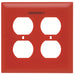 Pass And Seymour TP 2 Duplex Emergency Red With Black Silk Screw (TP82ERED)