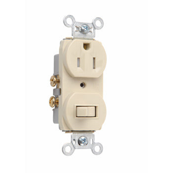 Pass And Seymour Tamper-Resistant Combination 1P Switch And Receptacle 15A/120V Ivory (691TRI)