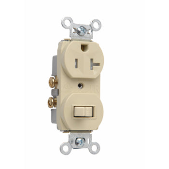 Pass And Seymour Tamper-Resistant Combination 1P Switch And Receptacle 20A/120V Ivory (671TRI)