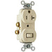 Pass And Seymour Tamper-Resistant Combination 1P Switch And Receptacle 20A/120V Light Almond (671TRLA)