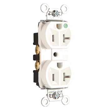 Pass And Seymour Tamper-Resistant Compact Hospital Grade Duplex Receptacle 20A 125V Ivory (TR8300HI)