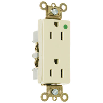 Pass And Seymour Tamper-Resistant Decorator Receptacle 15A 125V Hospital Grade Ivory (TR26262HGI)