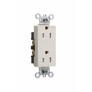 Pass And Seymour Tamper-Resistant Decorator Receptacle 15A 125V Side And Back Wire Gray (TR26262GRY)