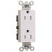 Pass And Seymour Tamper-Resistant Decorator Receptacle 15A 125V Side Wire White (TR26242W)