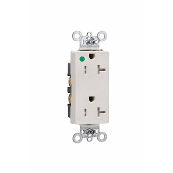 Pass And Seymour Tamper-Resistant Decorator Receptacle 20A 125V Hospital Grade Light Almond (TR26362HGLA)