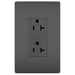 Pass And Seymour Tamper-Resistant Decorator Receptacle 20A 125V Side And Back Wire Black (TR26352BK)