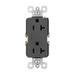 Pass And Seymour Tamper-Resistant Decorator Receptacle 20A 125V Side And Back Wire Black (TR26352BK)