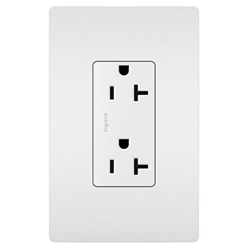 Pass And Seymour Tamper-Resistant Decorator Receptacle 20A 125V Side And Back Wire White (TR26352W)