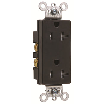 Pass And Seymour Tamper-Resistant Decorator Receptacle 20A 125V Side Wire Black (TR26342BK)