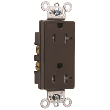 Pass And Seymour Tamper-Resistant Decorator Receptacle 20A 125V Side Wire Brown (TR26342)