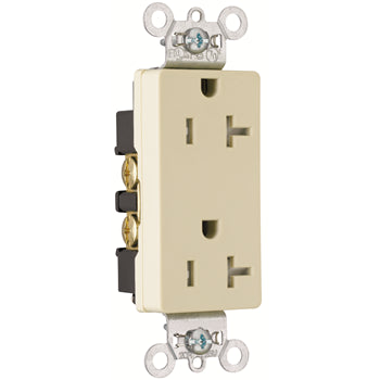 Pass And Seymour Tamper-Resistant Decorator Receptacle 20A 125V Side Wire Ivory (TR26342I)