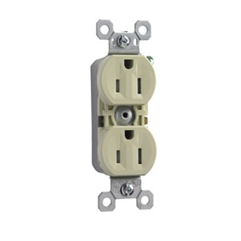 Pass And Seymour Tamper-Resistant Duplex 15A 125V PushWire Only Ivory (880TRI)