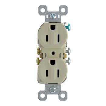 Pass And Seymour Tamper-Resistant Duplex Receptacle 15A/125V Ivory (3232TRI)