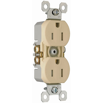 Pass And Seymour Tamper-Resistant Duplex Receptacle 15A/125V Self Ground Ivory (3232TRSI)