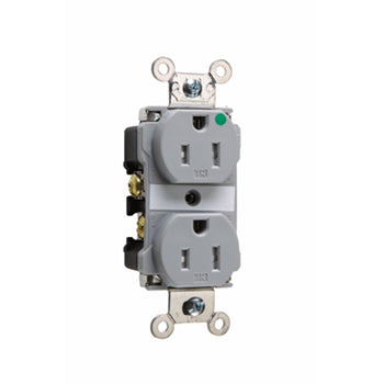Pass And Seymour Tamper-Resistant Hospital Receptacle 15A 125V Gray (TR62HGRY)