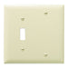 Pass And Seymour Trademaster Plate 2-Gang 1 Toggle 1 Blank Ivory (TP113I)