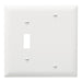 Pass And Seymour Trademaster Plate 2-Gang 1 Toggle 1 Blank White (TP113W)