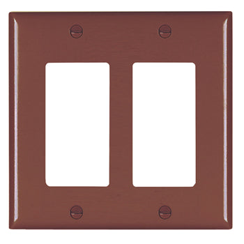 Pass And Seymour Trademaster Plate 2-Gang 2 Decorator Brown (TP262)