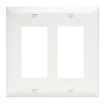 Pass And Seymour Trademaster Plate 2-Gang 2 Decorator White (TP262W)